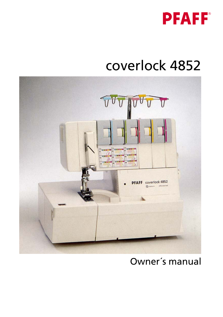 Pfaff coverlock 4852 owner´s manual Preview image 1