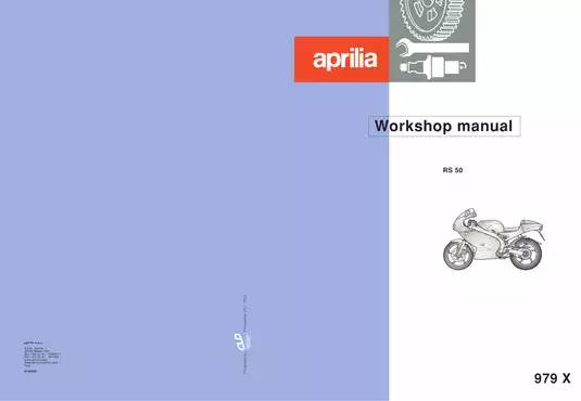 1999-2010 Aprilia RS 50 scooter workshop manual Preview image 1