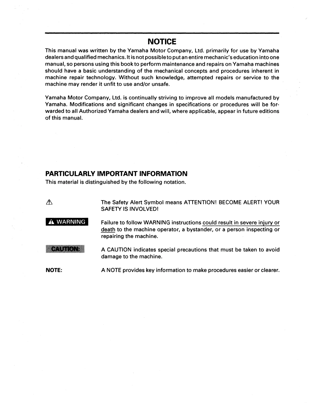 1995-2000 Yamaha YFM35 Wolverine ATV repair manual Preview image 4