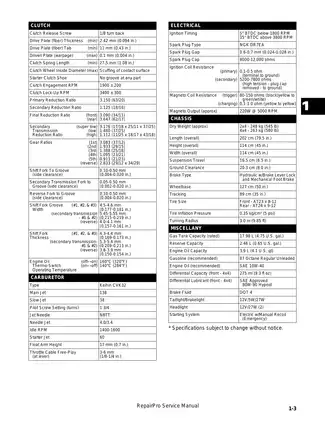 2002 Arctic Cat 250, 300, 375, 400, 500 ATV service manual Preview image 4