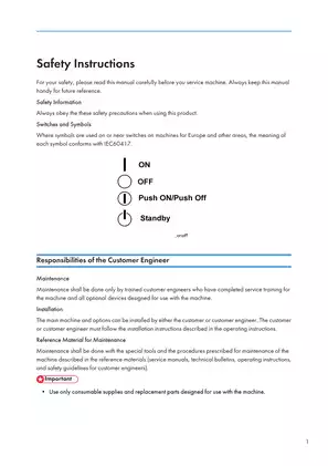 Aficio GX 7000, Aficio GX 2500 copier service manual Preview image 2