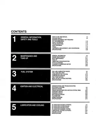 1984-1996 Yamaha 2 hp - 250 hp outboard motors manual Preview image 1