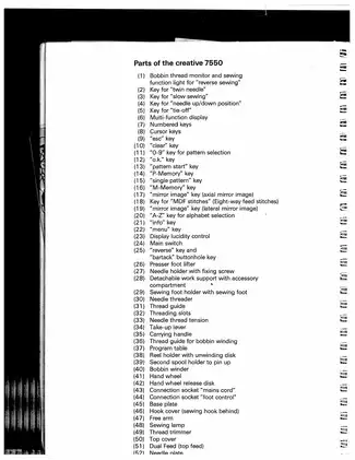 Pfaff Creative 7550 Sewing Machine Instruction Manual Preview image 4