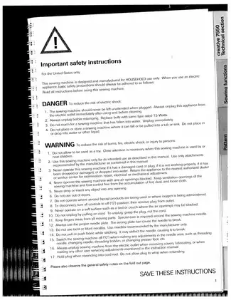 Pfaff Creative 7550 Sewing Machine Instruction Manual Preview image 5