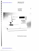 PFAFF creative 7570 Sewing Machine Instruction Manual 1995–1996 (P/N 98-694 828-00) – preview page 1