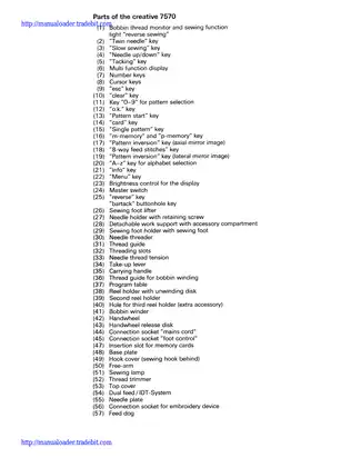 Comprehensive PFAFF Creative 7570 Sewing Machine Manual: Your Complete Guide to Features and Functions Preview image 5