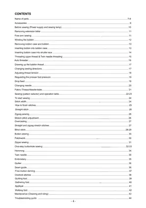 EURO-PROX Sewing Machine Instruction Manual and User Guide Preview image 5