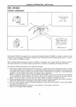 2005 Hyundai Tucson repair and service manual Preview image 5