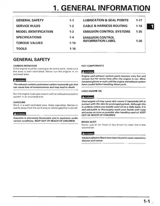 Honda XR80R and XR100R Service Manual (1998-2003) Preview image 3