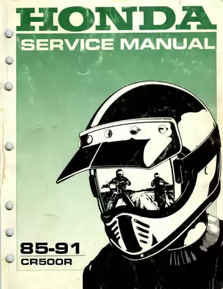 1985-1991 Honda CR 500 R, CR 500 service manual Preview image 1