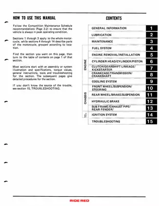 1985-1991 Honda CR 500 R, CR 500 service manual Preview image 2