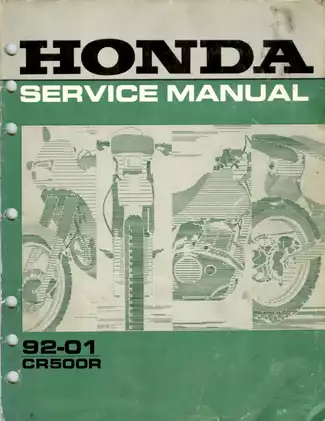 1992-2001 Honda CR 500 R, CR 500 service manual Preview image 1