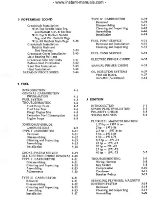 Comprehensive Johnson/Evinrude Outboard Motor Service Manual Preview image 2