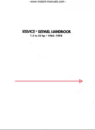 1965-1978 Johnson Evinrude 1.5 hp, 3.0 hp, 4.0 hp, 5.0 hp, 5.5 hp, 6.0 hp, 7.5 hp, 9.5 hp, 10 hp, 15 hp, 18 hp, 20 hp, 25 hp, 28 hp, 30 hp, 33 hp, 35 hp outboard service repair handbook Preview image 1