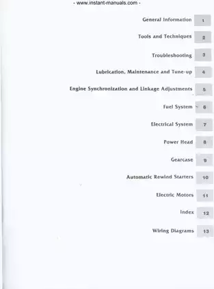 1973-1990 Johnson Evinrude 2hp - 40hp outboard motor Colt, Junior,Ultra 4, Excel 4 repair manual Preview image 1