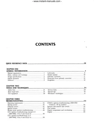 1973-1990 Johnson Evinrude 2hp - 40hp outboard motor Colt, Junior,Ultra 4, Excel 4 repair manual Preview image 2