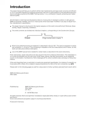Comprehensive BMW K 1200RS Motorcycle Repair Manual Preview image 3