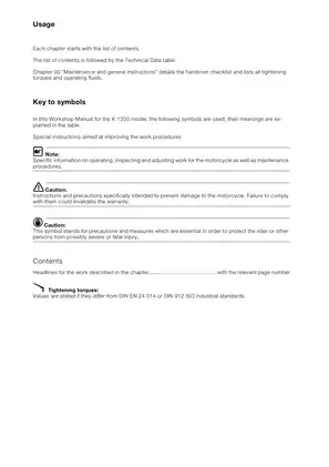 1997-2005 BMW K 1200 RS manual Preview image 4