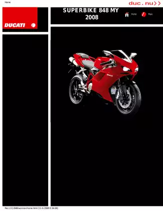 Ducati Superbike 848 Service Manual (2008)