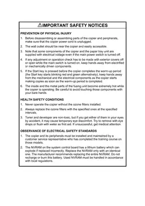 Comprehensive Service Manual for B064/B140/B246 Series Copiers Preview image 2