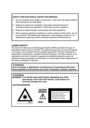 Ricoh MP161 series Aficio MP5500, Aficio MP6500, Aficio MP7500 service manual Preview image 3