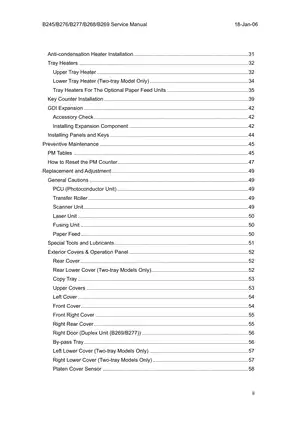 Ricoh B245/B276/B277/B268/B269 Service Manual - Complete Guide for Technicians Preview image 3