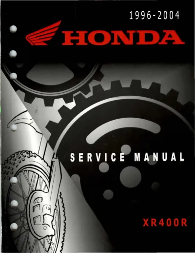 Preview: 1996–2004 Honda XR400R Service Manual (P/N 61CT000)