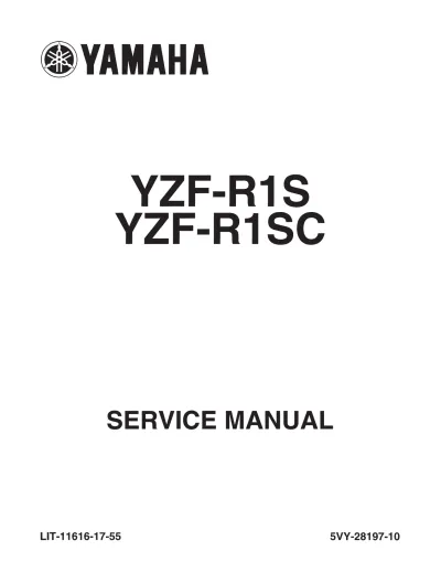 Preview: 2004–2006 Yamaha YZF-R1S, YZF-R1SC Service Manual (P/N LIT-11616-17-55)