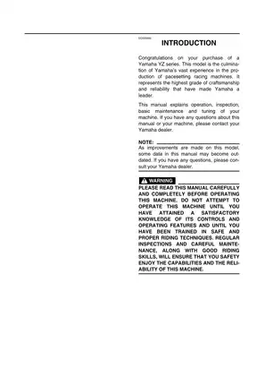 Yamaha YZ450F(S) Owner's Service Manual 2003 - Essential Maintenance and Repair Guide Preview image 4