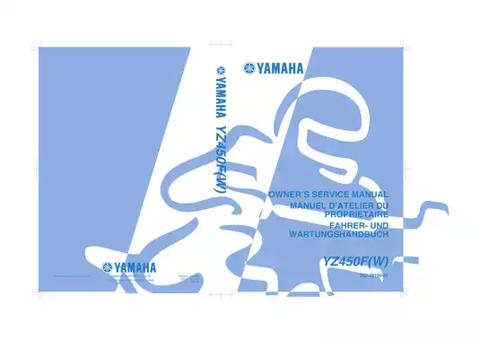 2006 Yamaha YZ450F Service Manual - Detailed Repair and Maintenance Guide