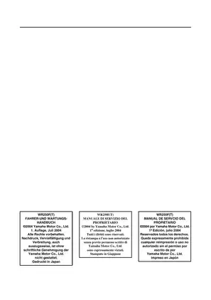 Yamaha WR250F(T) Owner's Service Manual (2004) - Complete Guide to Maintenance and Repairs Preview image 3