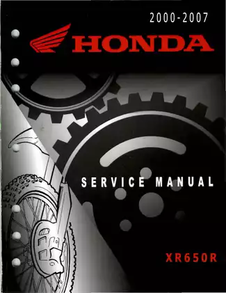 2000-2007 Honda XR 650R, XR 650 service manual Preview image 1