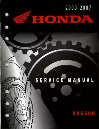 Honda Motorcycle Service Manual (2000-2007) - Comprehensive Repair Guide Preview image 1