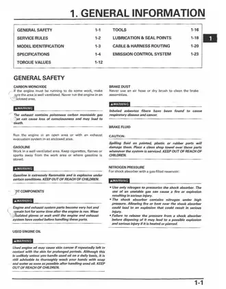 2000-2007 Honda XR 650R, XR 650 service manual Preview image 5