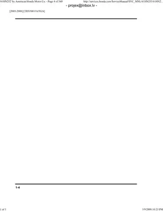 Honda TRX500 FA/FGA (2005-2008) Complete Service Manual Preview image 4