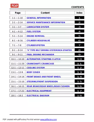 TGB 525 ATV Service Manual - Expert Repair and Maintenance Guide Preview image 4