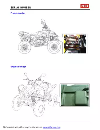 TGB 525 ATV Service Manual - Expert Repair and Maintenance Guide Preview image 5