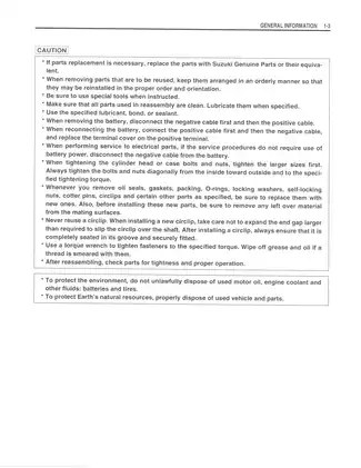 2004-2009 Suzuki LT-R450 ATV service manual Preview image 3