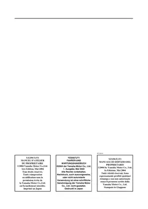 Yamaha YZ250 Owner’s Service Manual (2004 Edition) Preview image 3