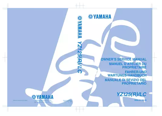 2003 Yamaha YZ 125/LC service repair manual Preview image 1
