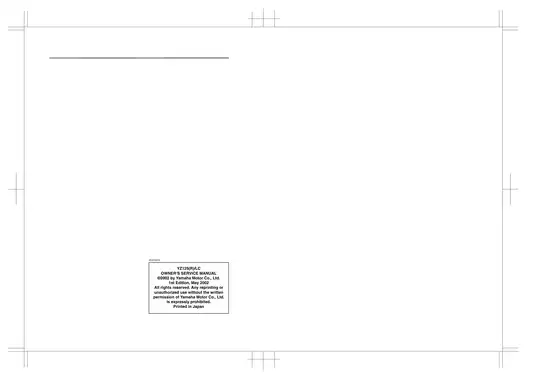 Yamaha YZ125 Owner's Service Manual (2002) Preview image 2