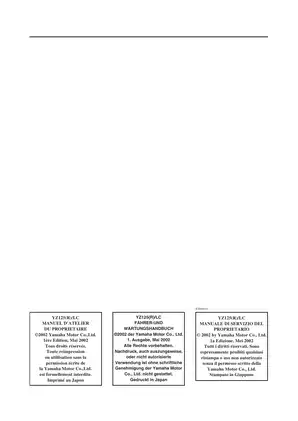 Yamaha YZ125 Owner's Service Manual (2002) Preview image 3