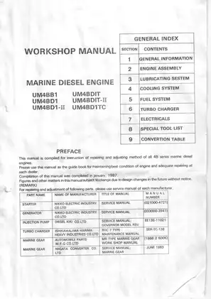 Isuzu Marine 4BB1, 4BD1, 4BD1-II, 4BDIT, BDIT-II, 4BD1TC diesel engine manual Preview image 3