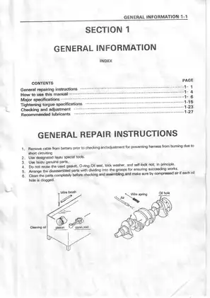 Isuzu Marine Diesel Engine UM4B Series Workshop Manual (1987 Edition) Preview image 5