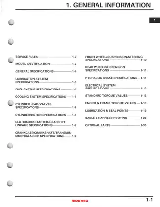 Honda CRF250R 2004-2009 Service Manual and Repair Guides Preview image 5