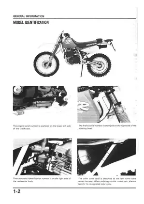 1988-2000 Honda XR600R, XR 600 service manual Preview image 3