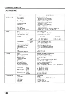 1988-2000 Honda XR600R, XR 600 service manual Preview image 4