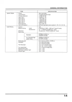 1988-2000 Honda XR600R, XR 600 service manual Preview image 5