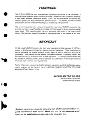 Suzuki GS550E Service Manual - Complete Repair & Maintenance Guide Preview image 3