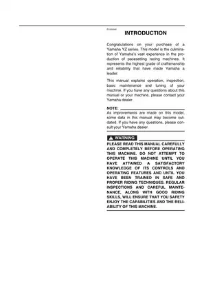 2003 Yamaha YZ85/LC, YZ85LW owner´s service manual Preview image 4